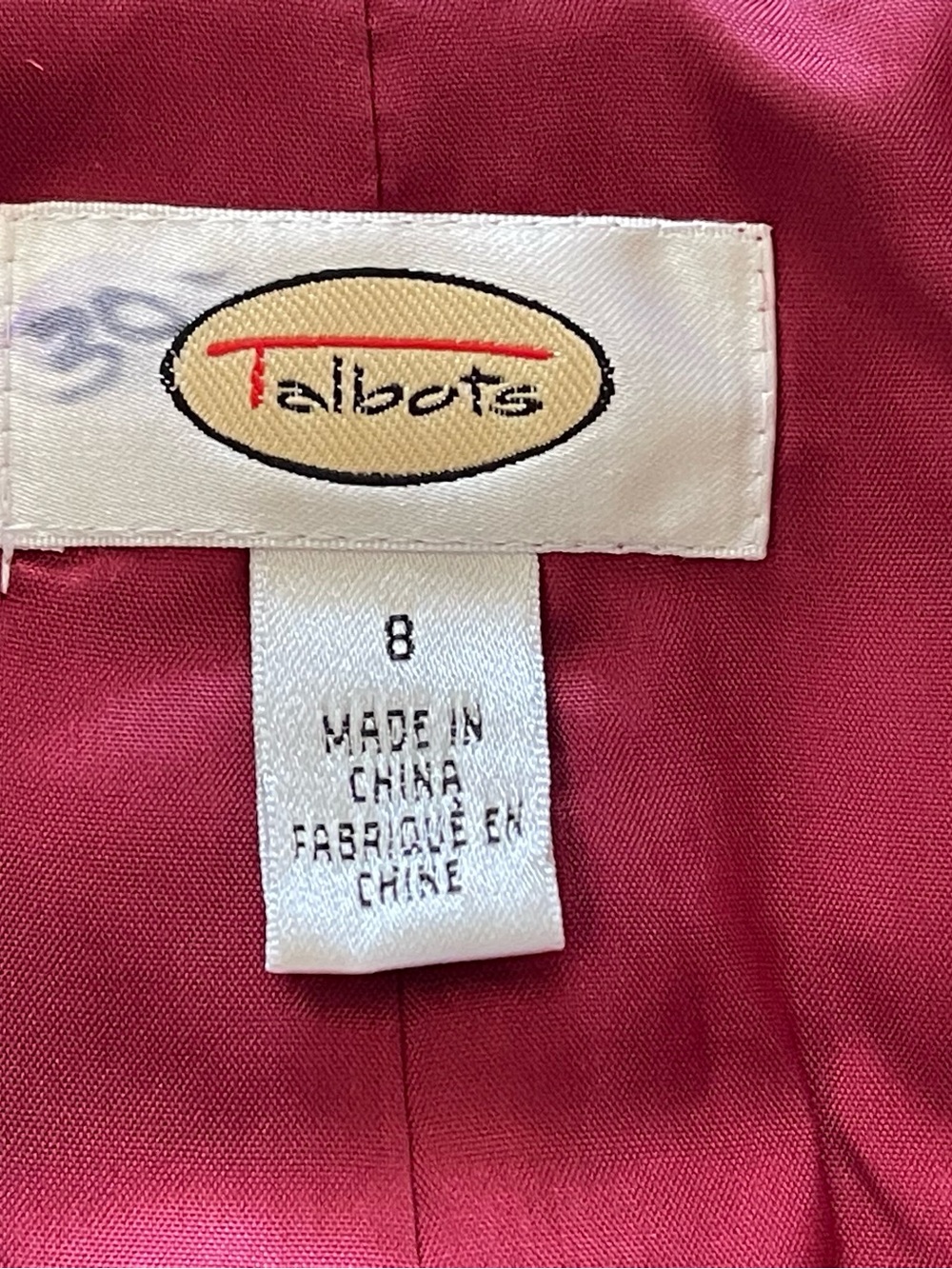 Talbots Raspberry Tweed Button-Front Women's Jacket - Picture 3 of 7